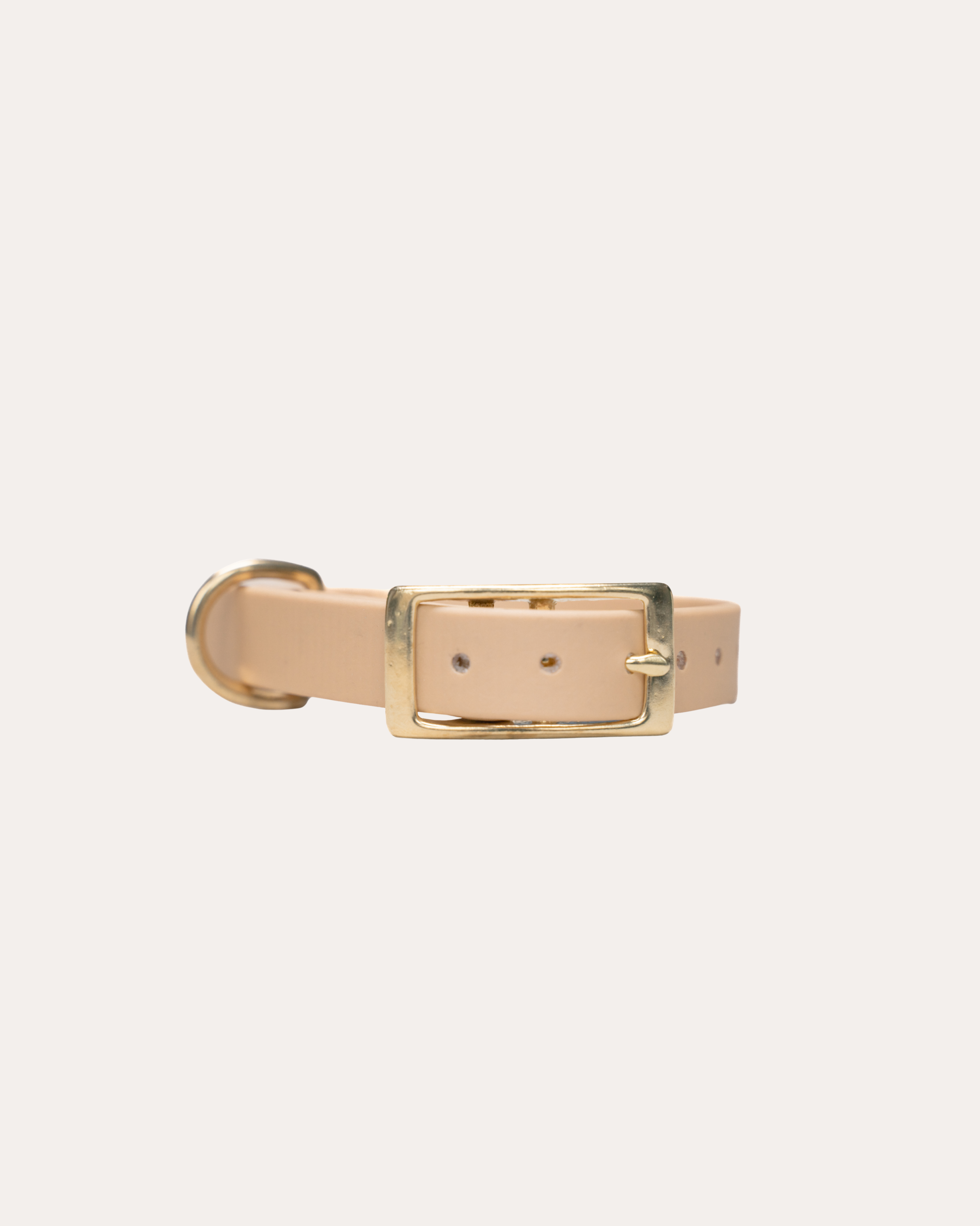 BEIGE | HONDENHALSBAND | messing gesp