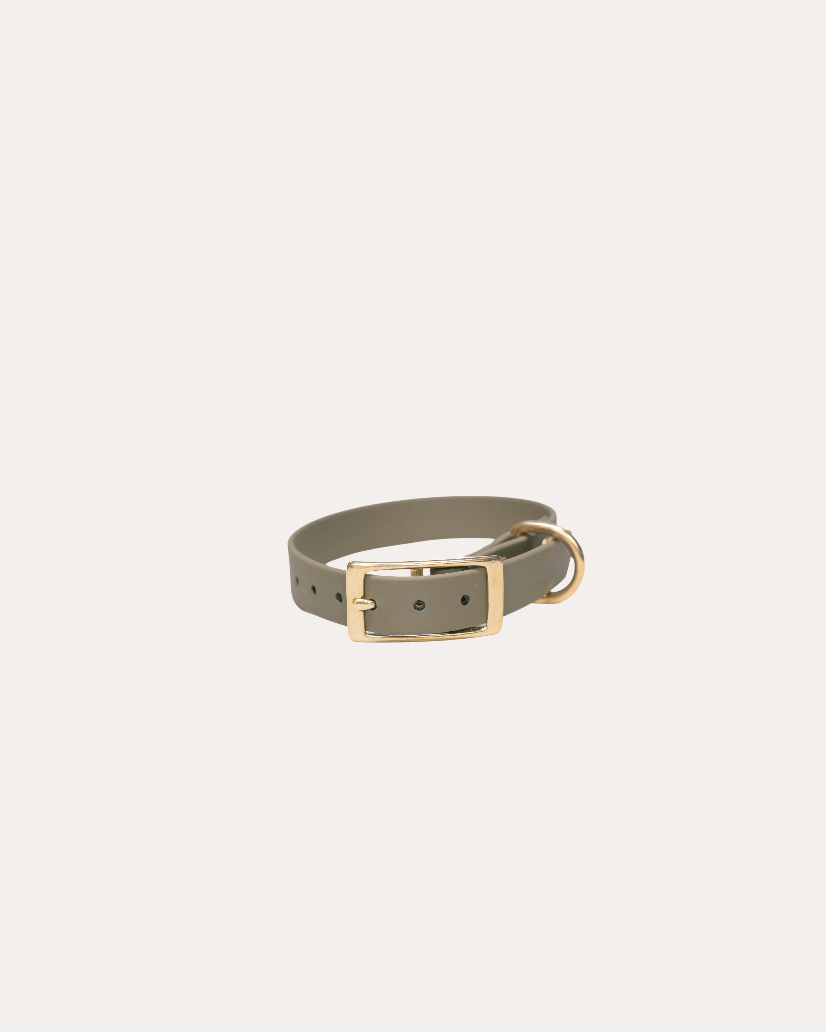 OLIVE GREEN | HONDENHALSBAND | messing gesp