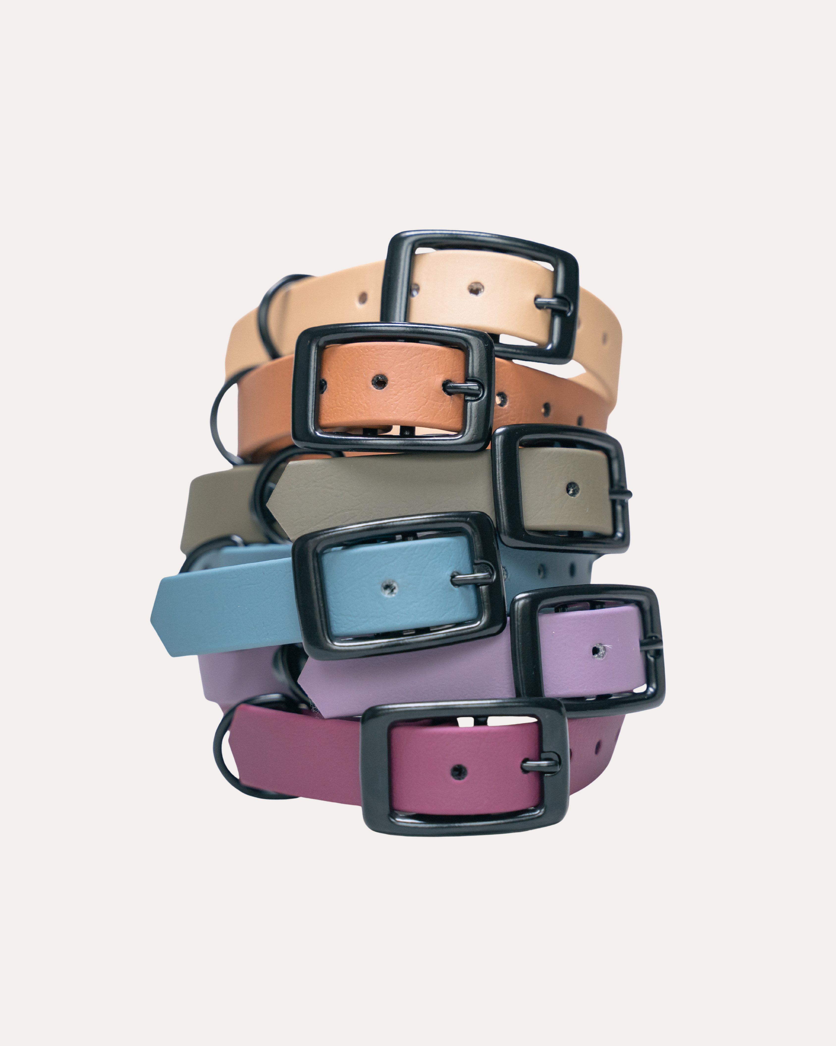 BEIGE | HONDENHALSBAND | zwarte gesp