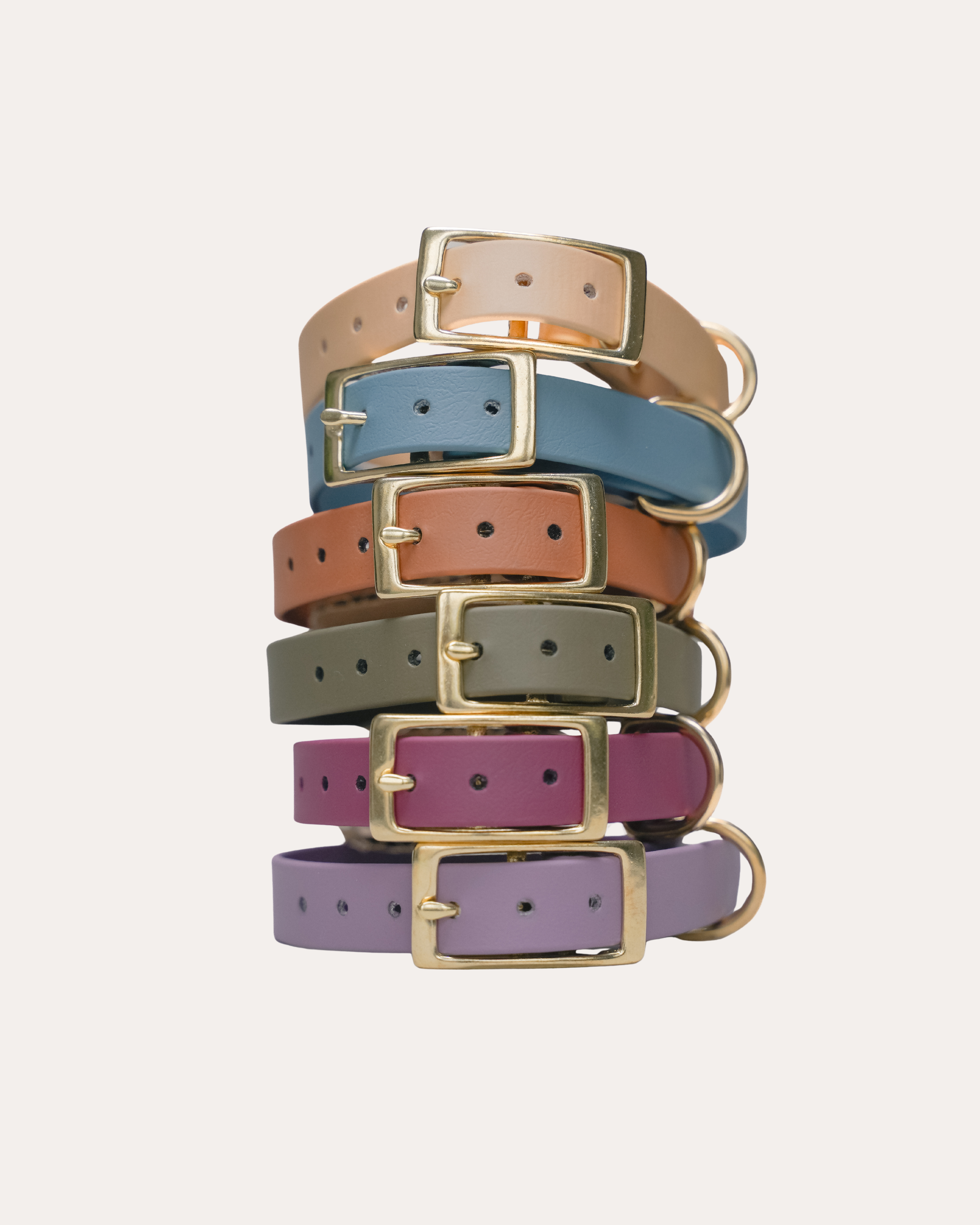 LIGHT BROWN | HONDENHALSBAND | messing gesp