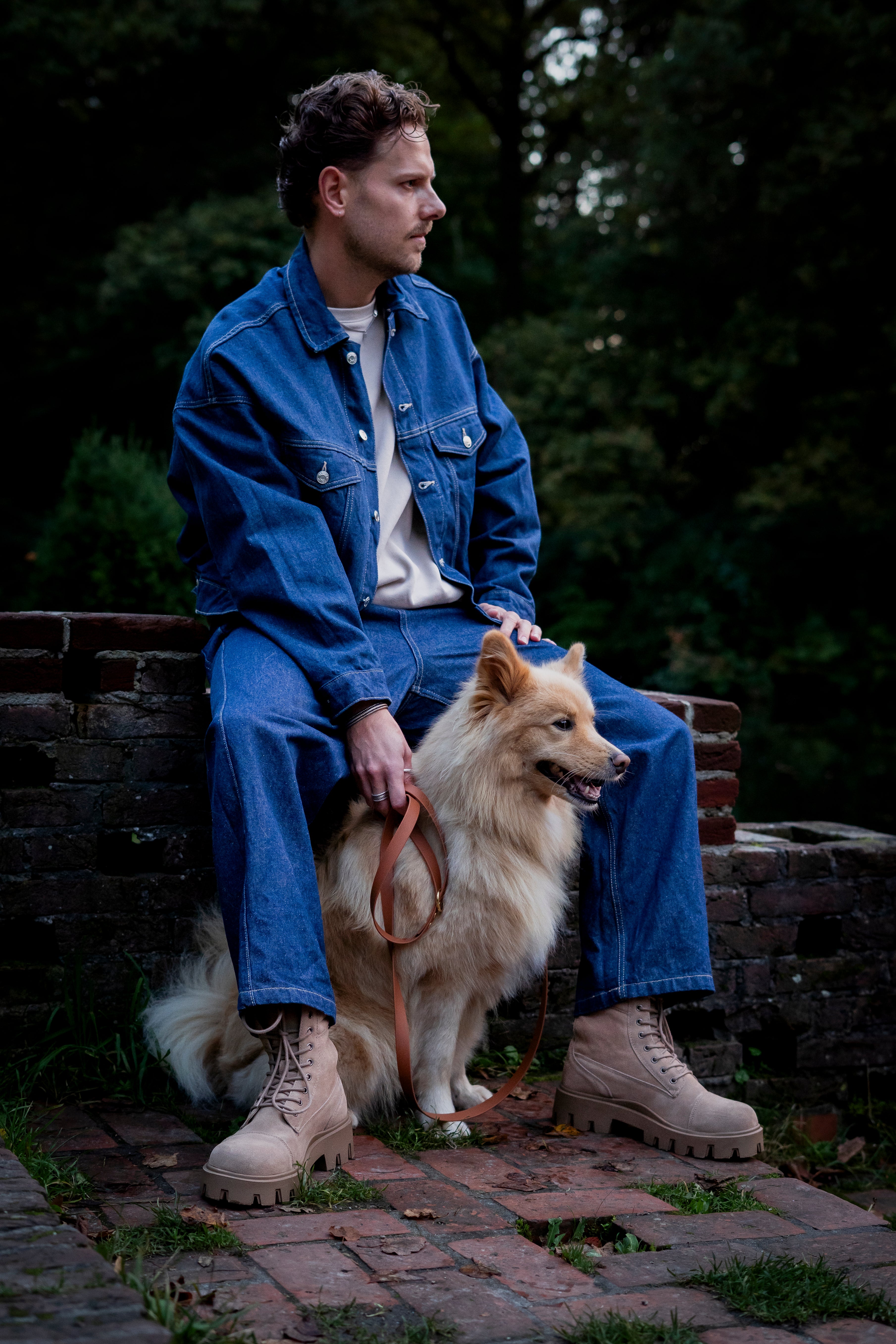 LIGHT BROWN | HONDENRIEM 150cm | messing haak