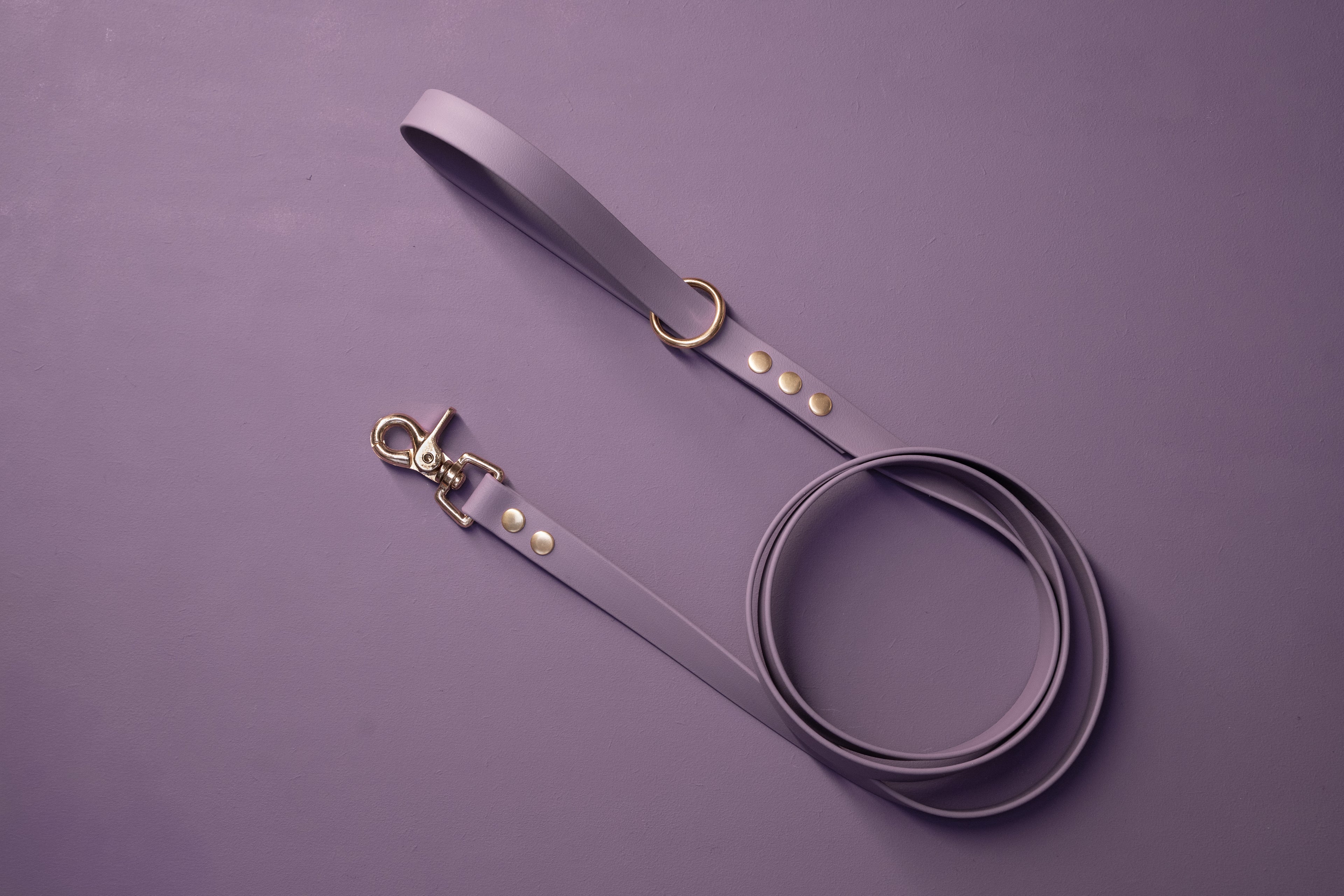 LIGHT PURPLE | HONDENRIEM 150cm | messing haak