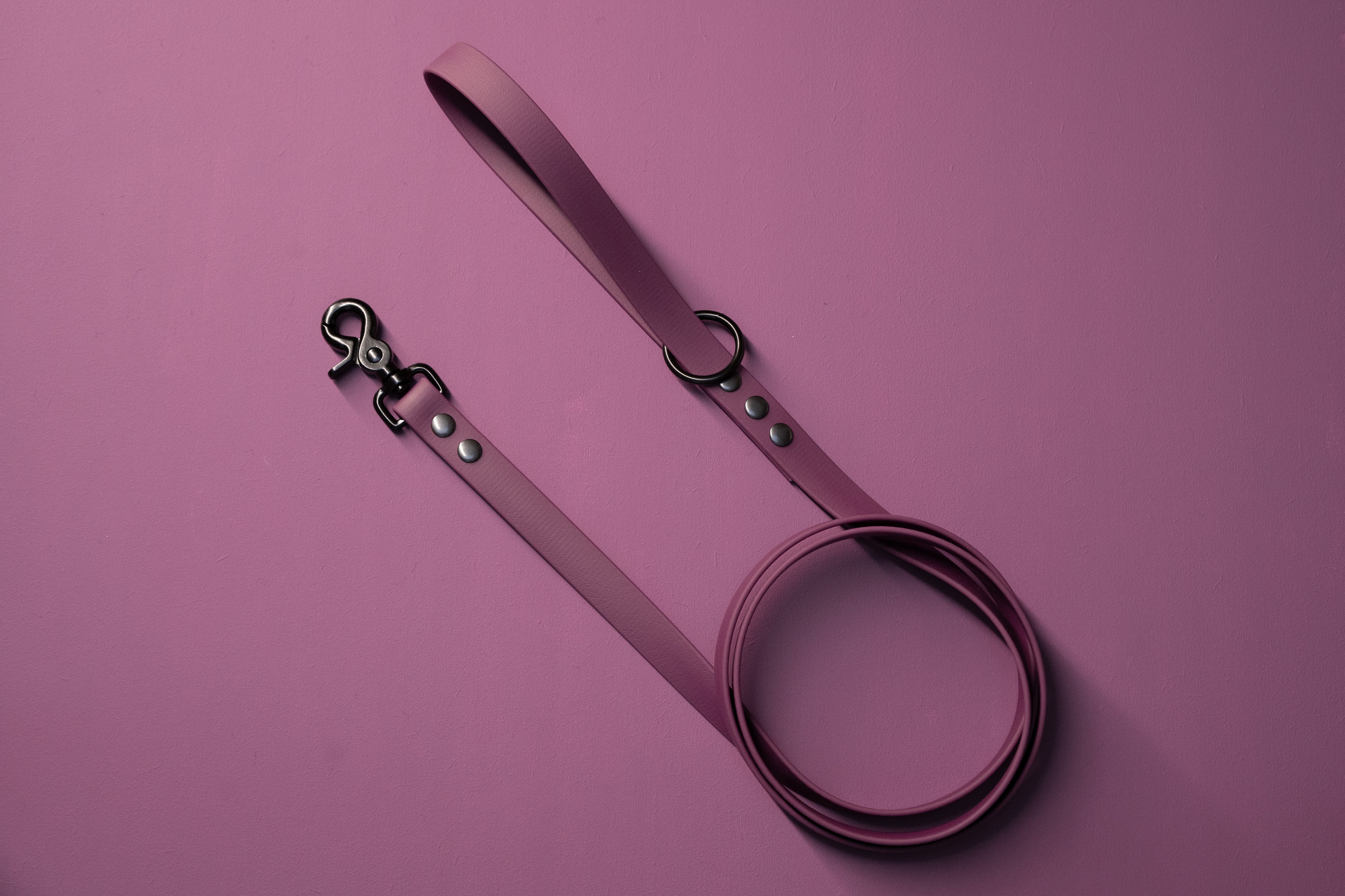 WINE RED | HONDENRIEM 150cm | zwarte haak